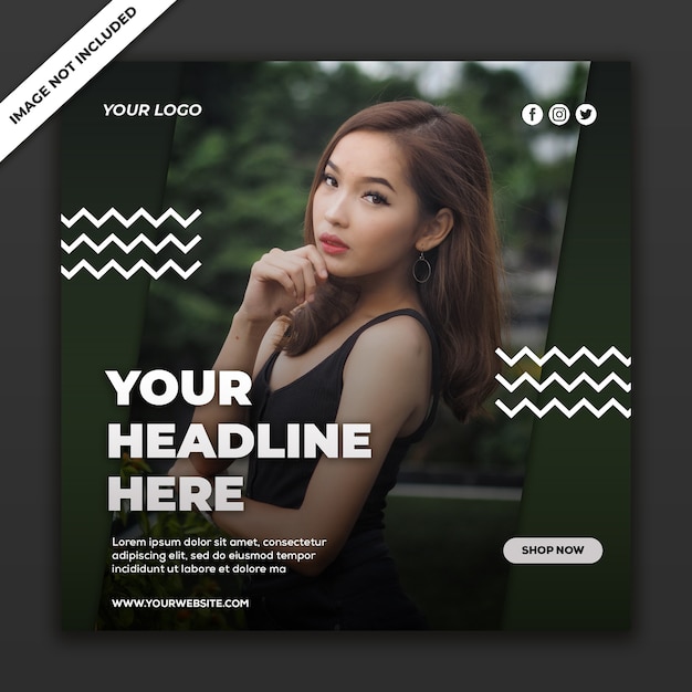 PSD fashion sale social media post template