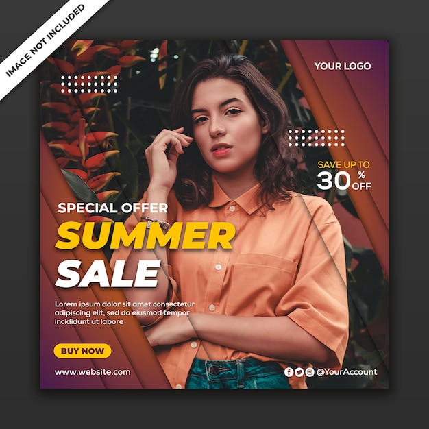 Fashion sale social media post template