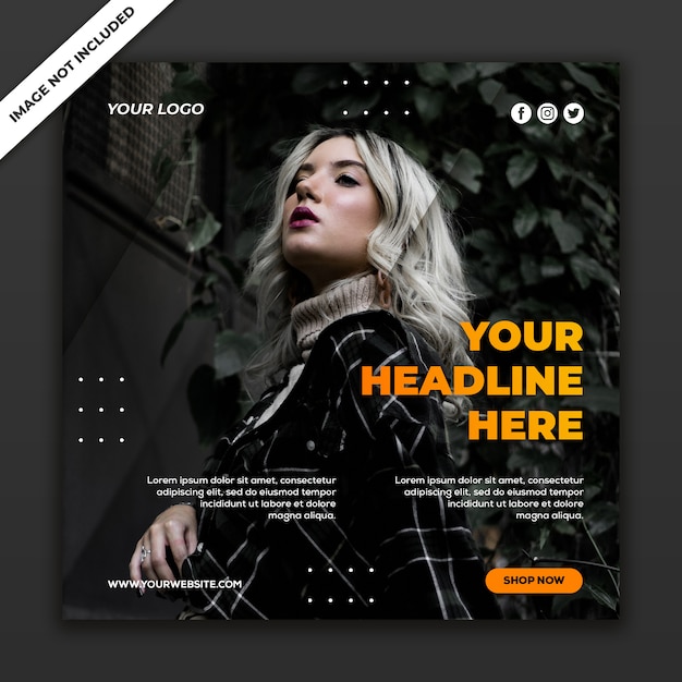 Fashion sale social media post template