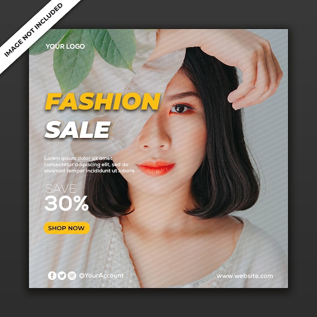 PSD fashion sale social media post template