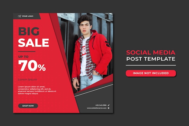 Fashion sale social media post template