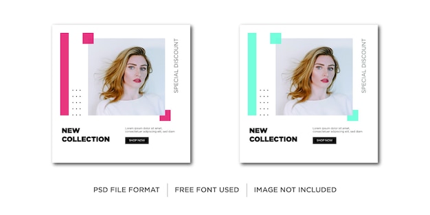 PSD fashion sale social media post template