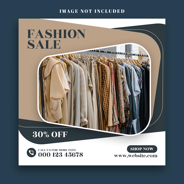 Premium PSD | Fashion sale social media post template
