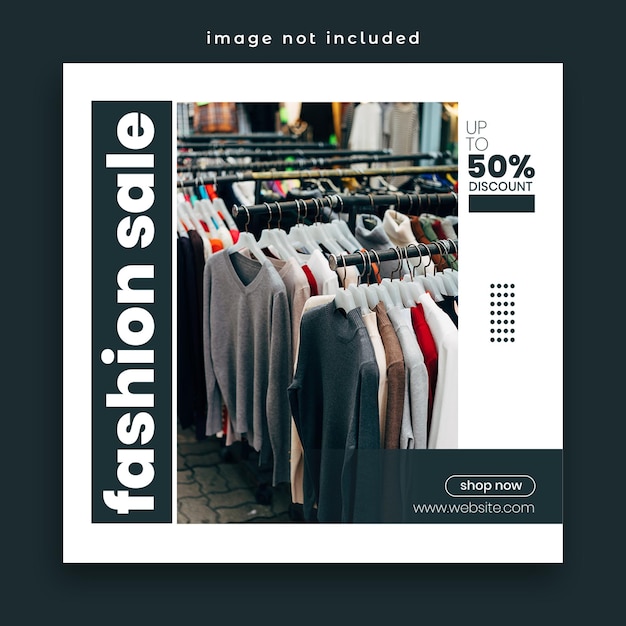 Premium PSD | Fashion sale social media post template
