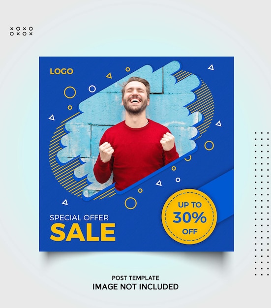 PSD fashion sale social media post template