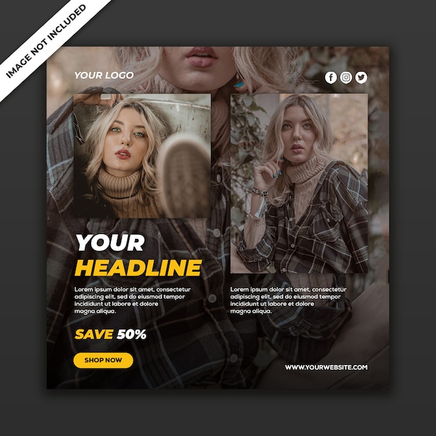 PSD fashion sale social media post templates