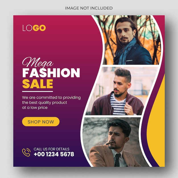 Premium PSD | Fashion sale social media post and web banner template