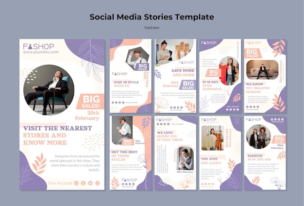 fashion sale social media stories template