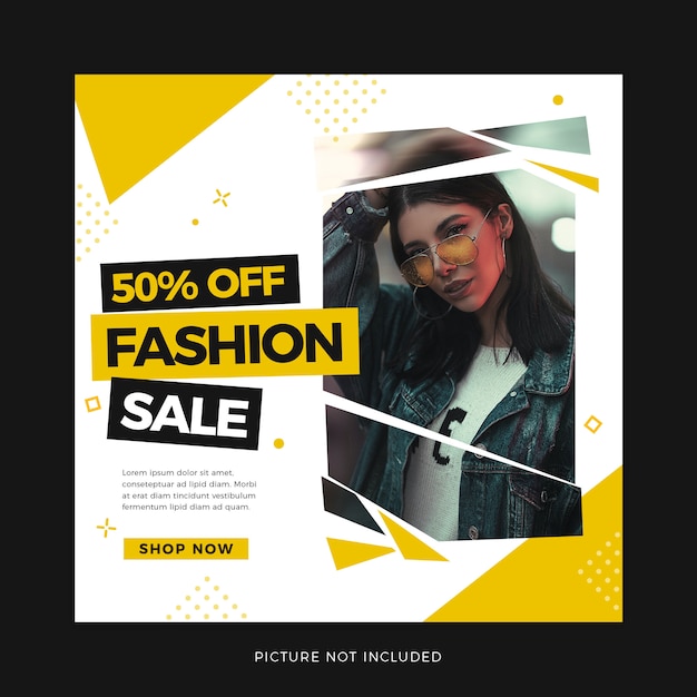 PSD fashion sale social media template