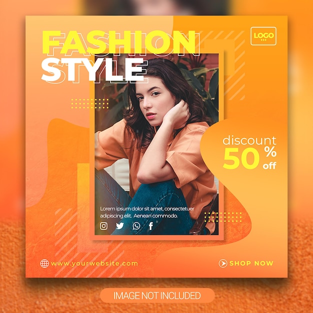 Fashion sale social media template