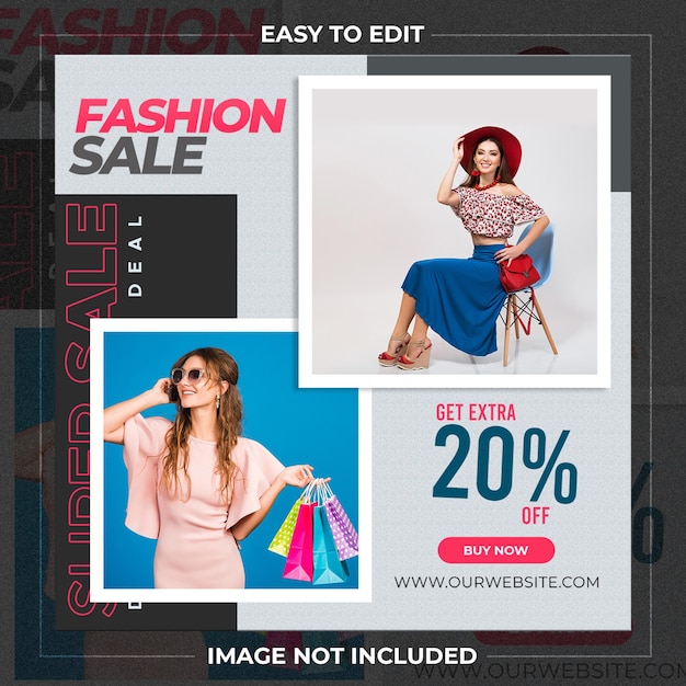 Fashion sale social media template