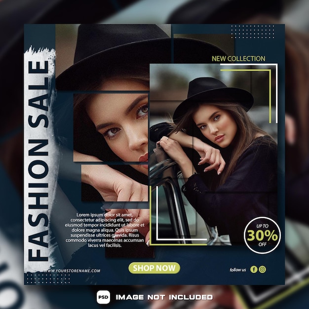 PSD fashion sale social media template