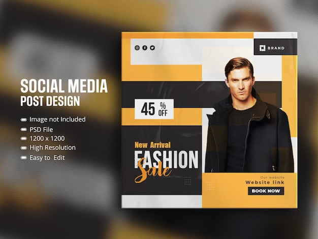 Fashion sale square social media sale banner for instagram story