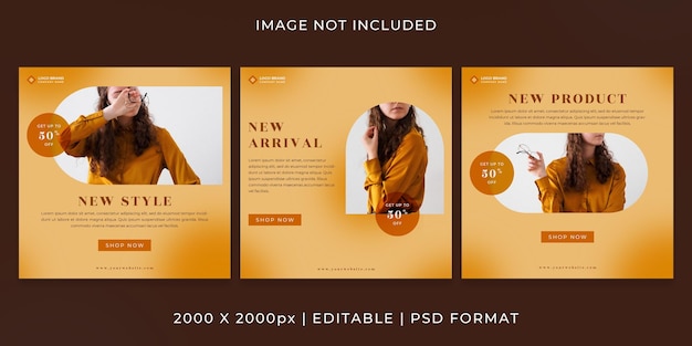 PSD fashion sale web banner or social media posts template