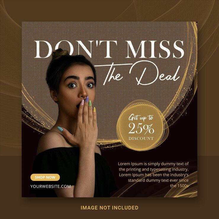 Fashion sales deal luxury stylish social media banner post template