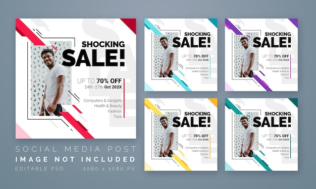 PSD fashion sales post for instagram template