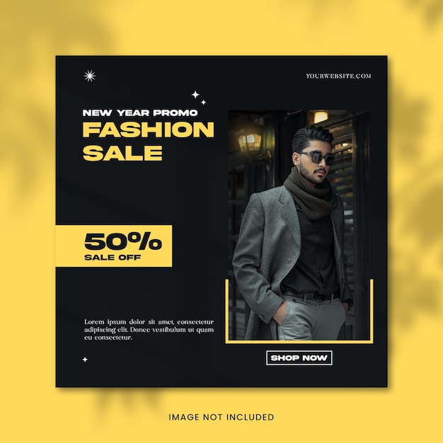 PSD fashion sales promotion at the beginning of the year