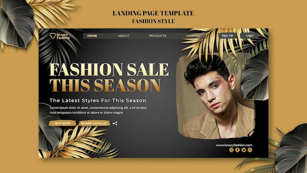 Fashion show landing page template