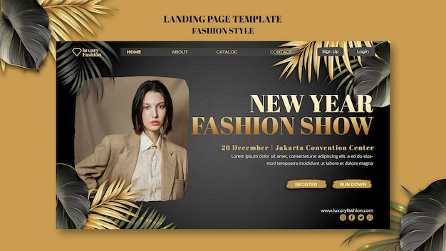 Fashion show landing page