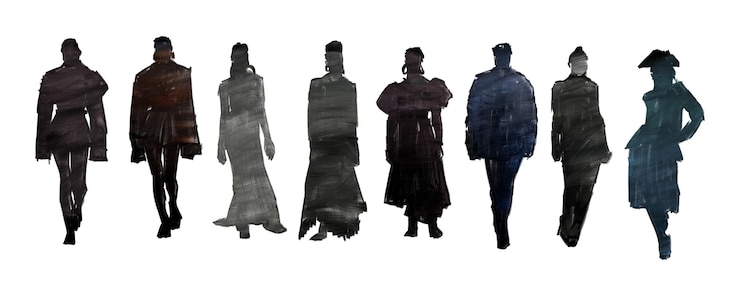 PSD fashion silhouettes collection