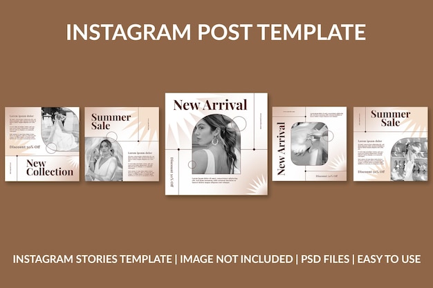 Fashion simple instagram post design template