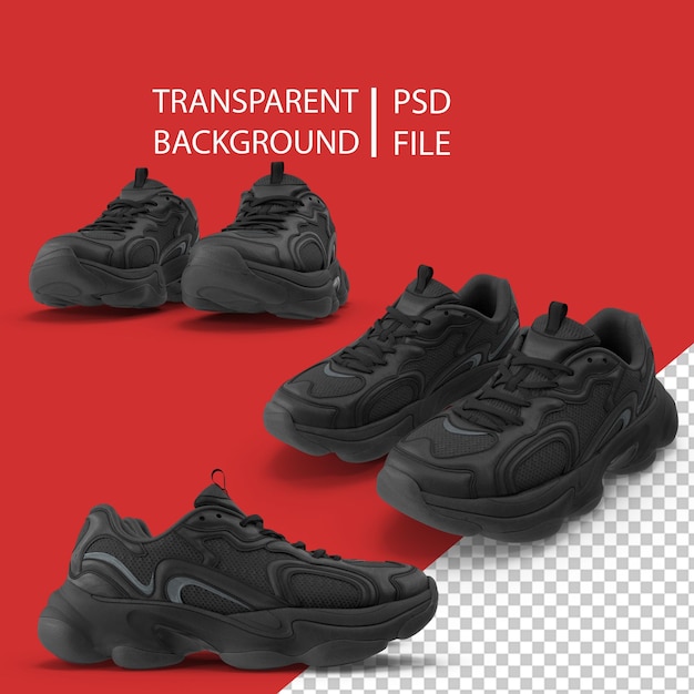 Fashion sneakers black png