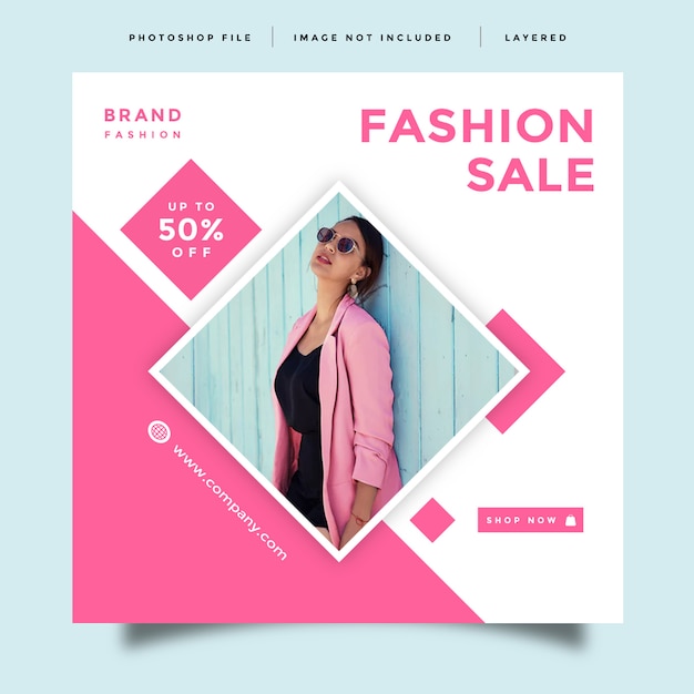 Fashion social media feed post promotion design