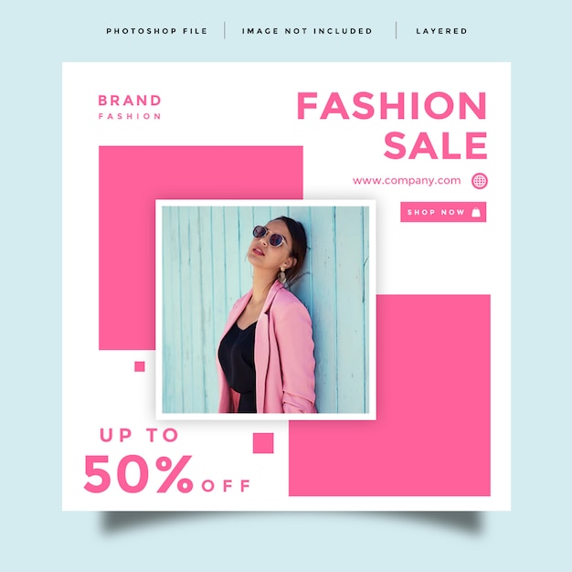 PSD fashion social media feed post promotion