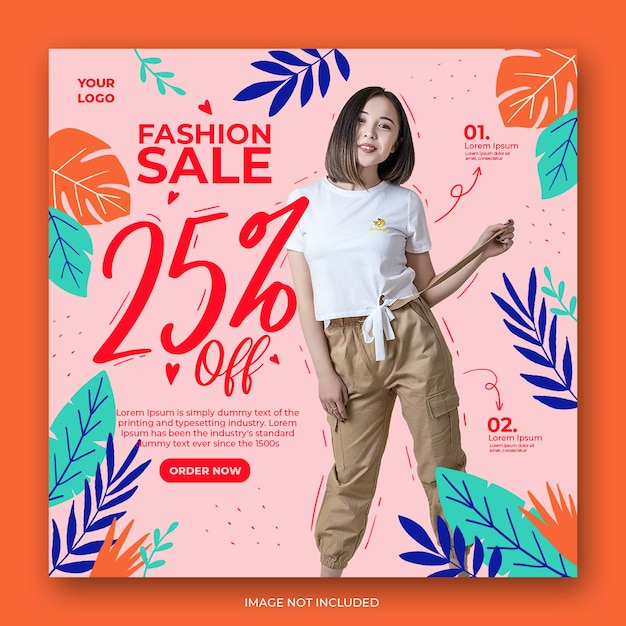 PSD fashion social media instagram post banner template