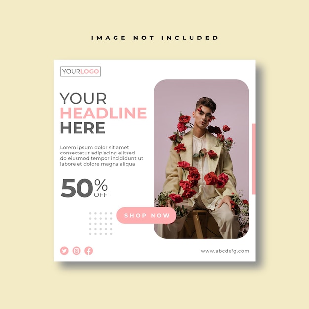 Fashion social media and instagram post template