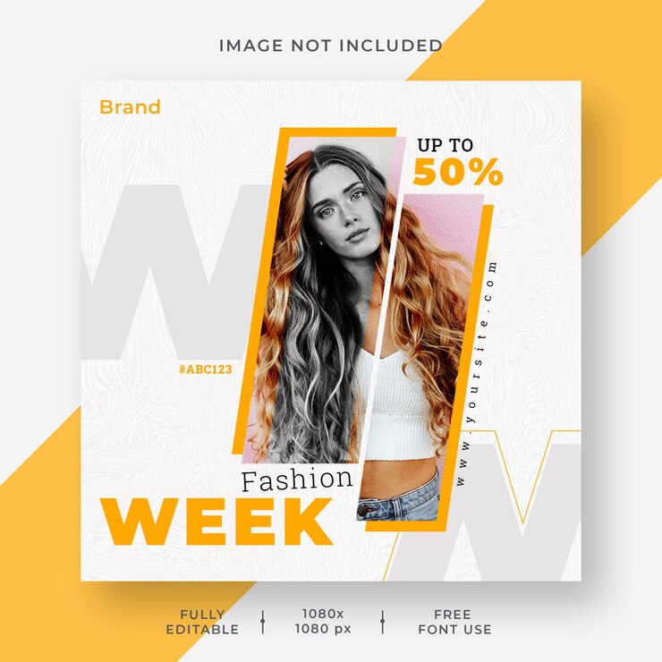 PSD fashion social media post banner template