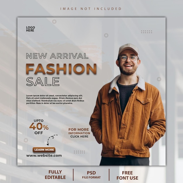 Fashion social media post and banner