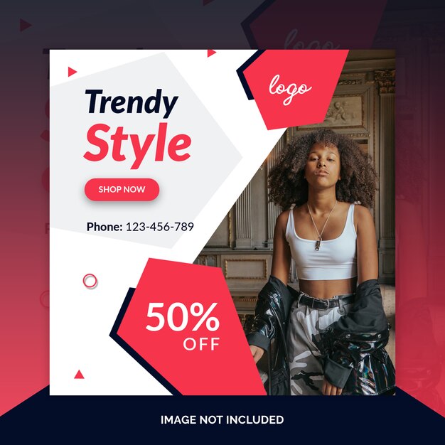 PSD fashion social media post design banner