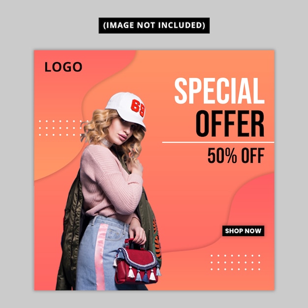 Fashion social media post premium template