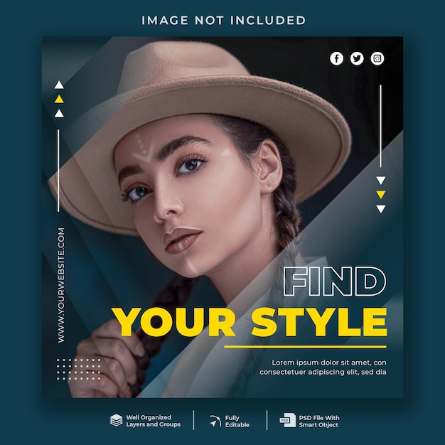 Fashion social media post template