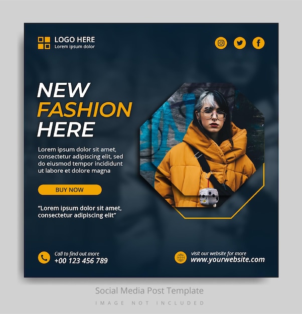 Fashion social media post template