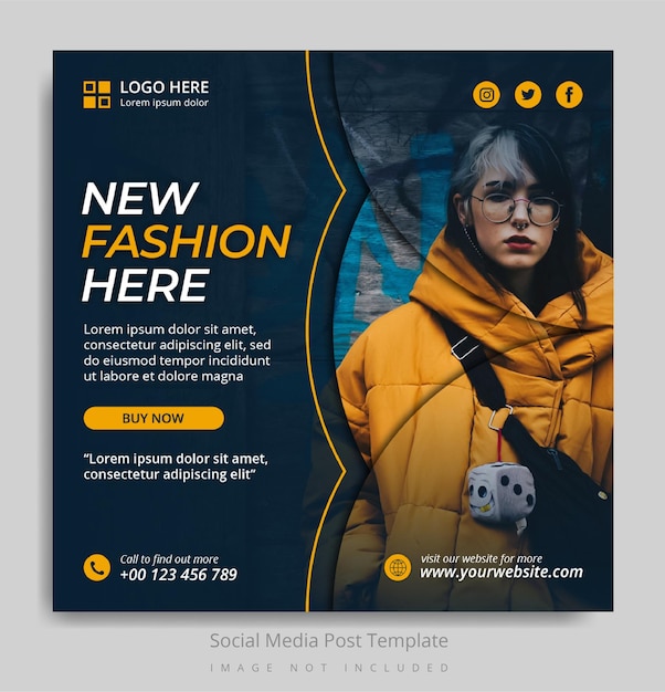 Fashion social media post template