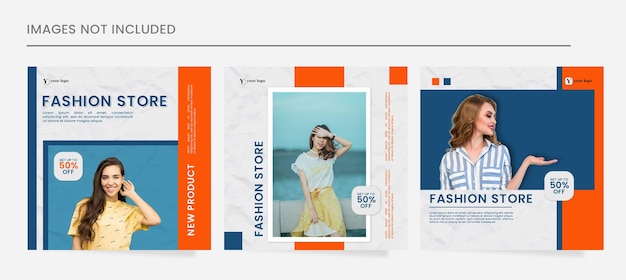 PSD fashion social media post template