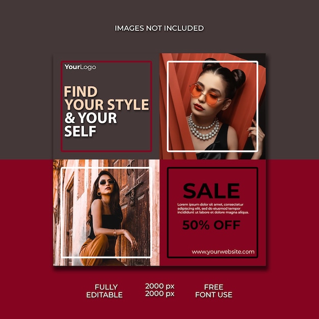 Fashion social media post template