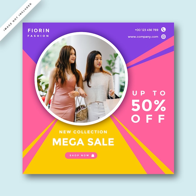 Fashion social media promotion design layout