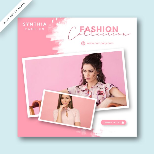 Fashion social media promotion layout