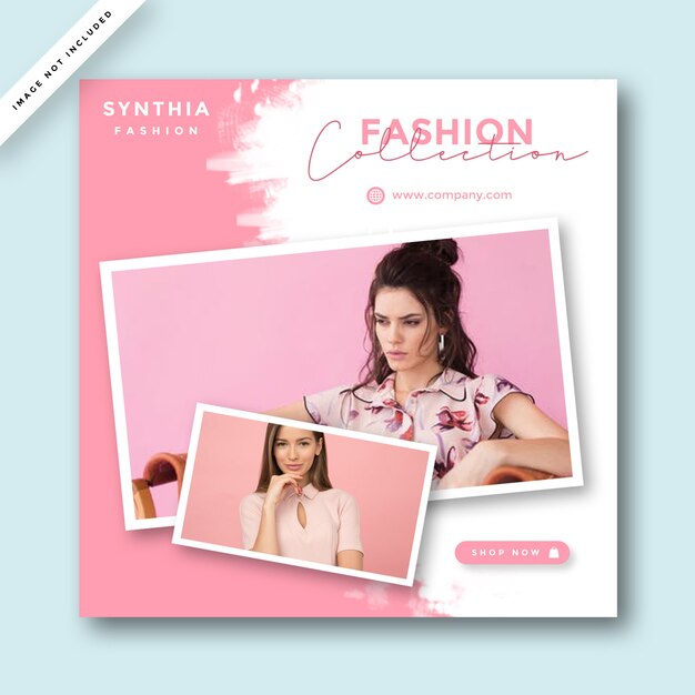 Fashion layout di promozione dei social media