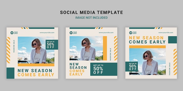 fashion social media square post template