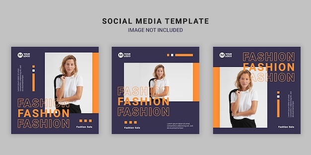 PSD fashion social media square post template