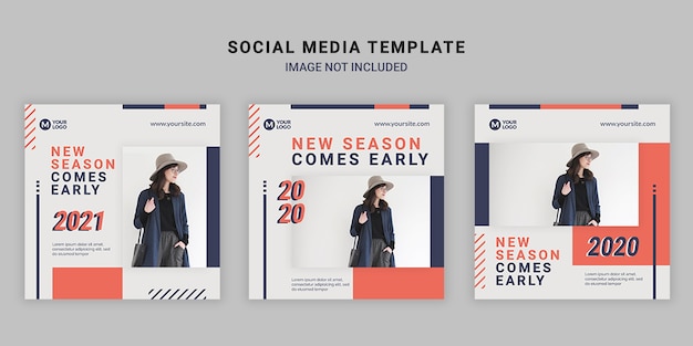 fashion social media square post template