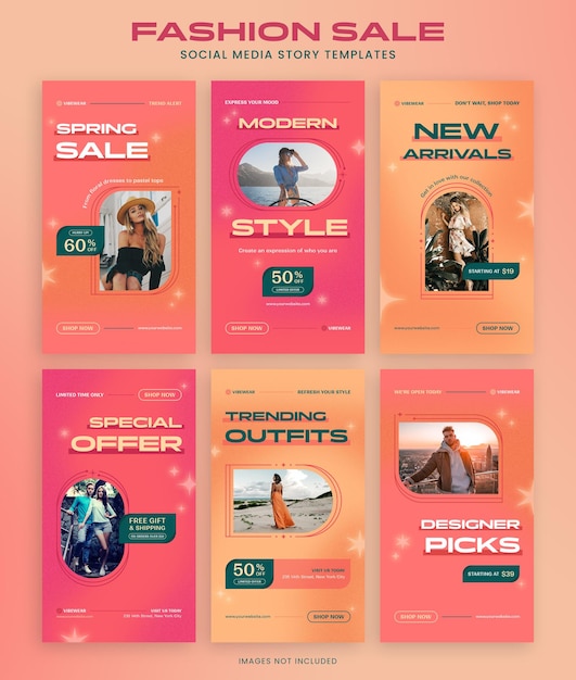 fashion social media story templates for instagram and facebook