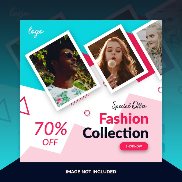 Fashion store instagram post, square banner