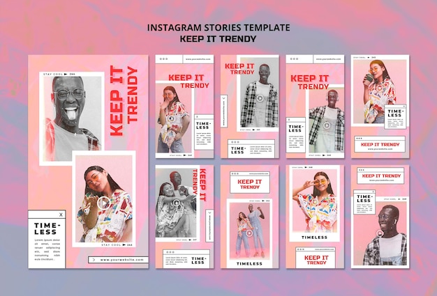 PSD fashion store instagram stories template