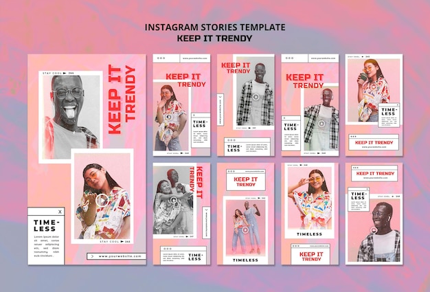 PSD modello di storie instagram negozio di moda