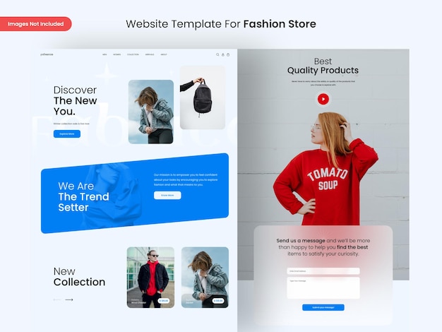 Fashion store landing page design